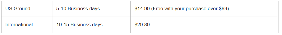 shipping policy